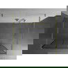Mexen Kioto voľne stojaca sprchová stena 120 x 200 cm, čierny vzor 8 mm, zlaté kartáčované - 800-120-002-55-77