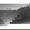 Mexen Kioto voľne stojaca sprchová stena 140 x 200 cm, čierny vzor 8 mm, brúsený nikel - 800-140-002-97-77
