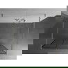 Mexen Kioto voľne stojaca sprchová stena 120 x 200 cm, čierny vzor 8 mm, brúsený nikl - 800-120-002-97-77