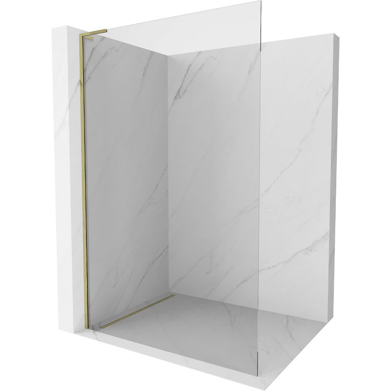 Mexen Kioto L sprchová zástena Walk-in 60 x 200 cm, transparentná, zlatá - 800-060-103-50-00