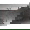 Mexen Kioto voľne stojaca sprchová stena 140 x 200 cm, čierny vzor 8 mm, mosadz brúsená - 800-140-002-65-77