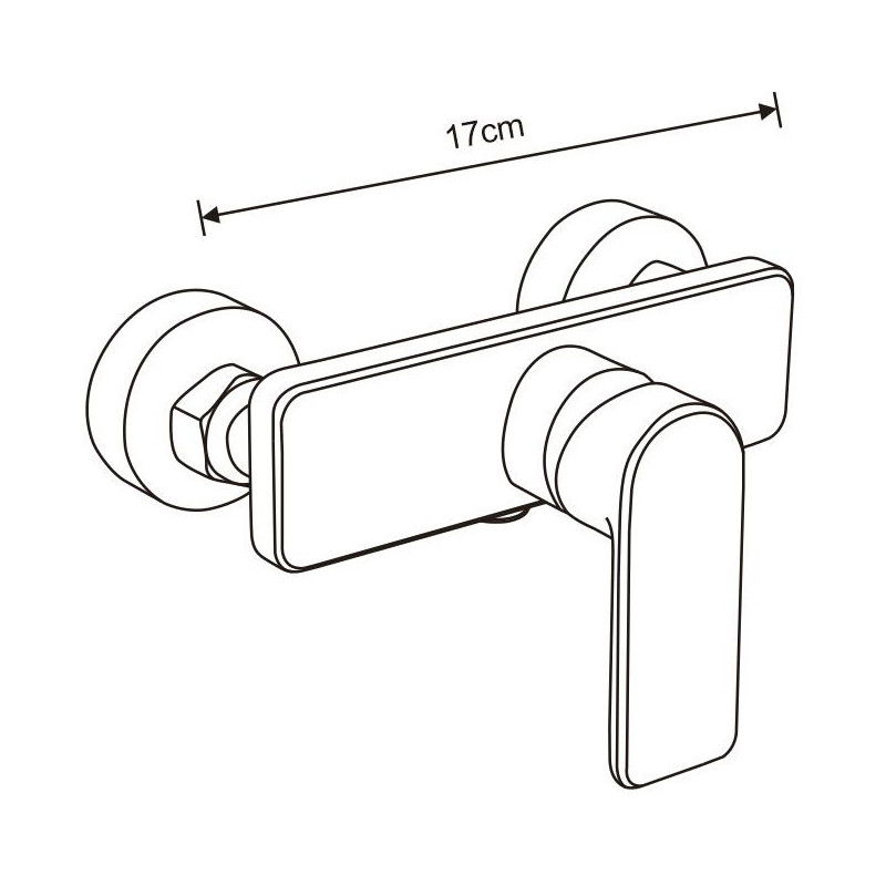 Mexen Sven nástenný sprchový set s dažďovou sprchou a sprchovou batériou Cetus, čierny - 744340262-70