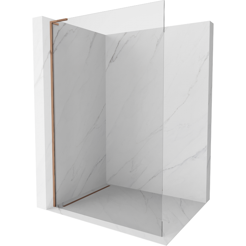 Mexen Kioto L sprchová zástena Walk-in 60 x 200 cm, transparentná, ružové zlato - 800-060-103-60-00