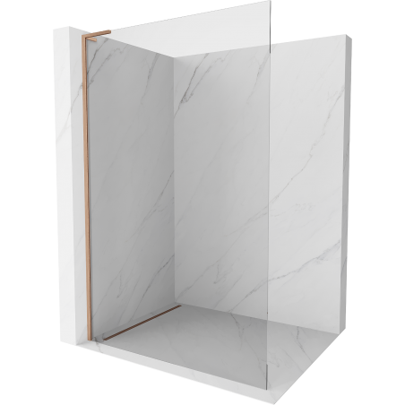 Mexen Kioto L sprchová stena Walk-in 105 x 200 cm, priehľadná, brúsená meď - 800-105-103-65-00