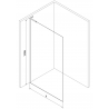 Mexen Kioto L sprchová stena Walk-in 60 x 200 cm, transparentná, čierna - 800-060-103-70-00