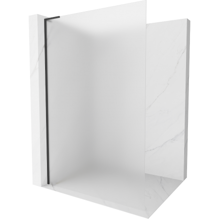 Mexen Kioto L sprchová stena Walk-in 120 x 200 cm, mráz, čierna - 800-120-103-70-30