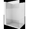 Mexen Kioto L sprchová stena Walk-in 90 x 200 cm, transparentný/matný, chróm - 800-090-103-01-35