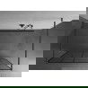 Mexen Kioto voľne stojaca sprchová stena 120 x 200 cm, čierny vzor 8 mm, gun gray brúsený - 800-120-002-66-78