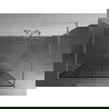 Mexen Kioto voľne stojaca sprchová zástena 120 x 200 cm, čierny vzor 8 mm, kartáčovaný nikel - 800-120-002-97-78