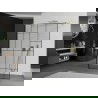 Mexen Kioto voľne stojaca sprchová stena 100 x 200 cm, čierny vzor 8 mm, zlaté brushed - 800-100-002-55-78
