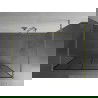 Mexen Kioto voľne stojaca sprchová stena 130 x 200 cm, čierny vzor 8 mm, zlatý kartáč - 800-130-002-55-78