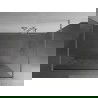Mexen Kioto voľne stojaca sprchová priečka 110 x 200 cm, biely vzor 8 mm, brúsený niklový - 800-110-002-97-85
