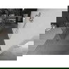 Mexen Kioto voľne stojaca sprchová priečka 110 x 200 cm, biely vzor 8 mm, brúsený niklový - 800-110-002-97-85