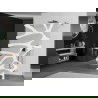 Mexen Kioto voľne stojaca sprchová stena 100 x 200 cm, biely vzor 8 mm, gun gray brúsený - 800-100-002-66-97