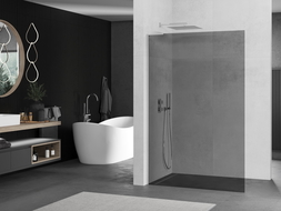 Mexen Kioto L sprchová stena Walk-in 80 x 200 cm, grafit, chróm - 800-080-103-01-40
