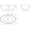 Mexen Nike voľne stojaca vaňa 175 x 100 cm, biela, čierny preliv - 54071751000-70