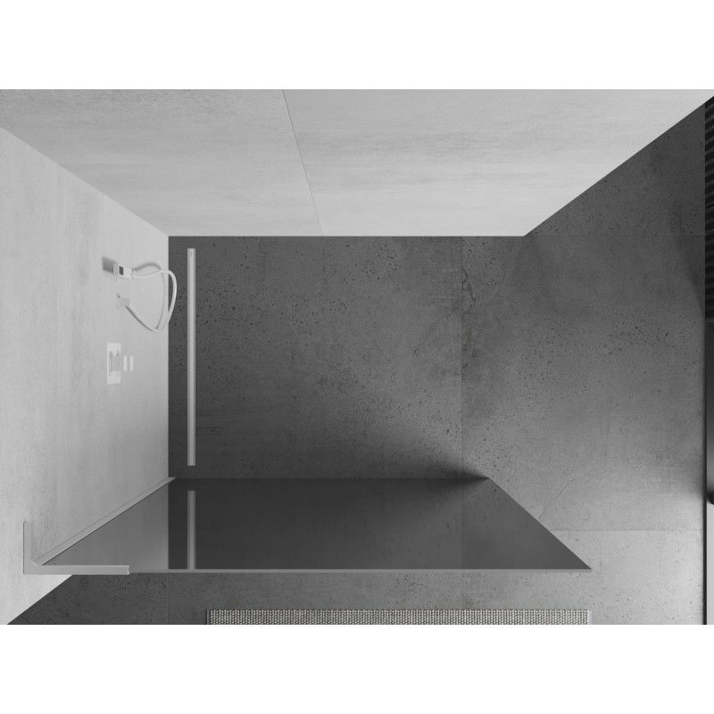 Mexen Kioto L sprchová stena Walk-in 100 x 200 cm, zrkadlo, biela - 800-100-103-20-50