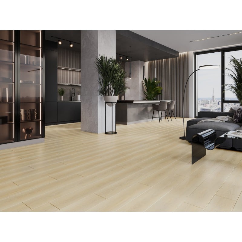 Mexen Kinston vinylové panely 1240 x 182 mm SPC 6,5 mm, podložka IXPE 1,5 mm, 4 V-drážka, Dub - F1057-1240-182-505-4V1-01