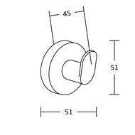 Mexen Tiber háčik na uterák, čierny - 7050535-70