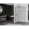 Mexen Kioto L sprchová zástena Walk-in 60 x 200 cm, čierny vzor, ružové zlato - 800-060-103-60-70