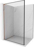 Mexen Kioto L sprchová zástena Walk-in 60 x 200 cm, čierny vzor, ružové zlato - 800-060-103-60-70