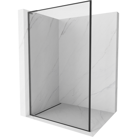 Mexen Kioto L sprchová stena Walk-in 120 x 200 cm, čierny vzor, gun gray brúsený - 800-120-103-66-70