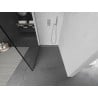 Mexen Kioto L sprchová stena Walk-in 60 x 200 cm, čierny rám, brúsený nikel - 800-060-103-97-70