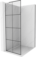 Mexen Kioto L sprchová stena Walk-in 80 x 200 cm, čierny vzor, biela - 800-080-103-20-77