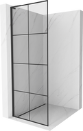 Mexen Kioto L sprchová zástěna Walk-in 90 x 200 cm, černý vzor, černá - 800-090-103-70-77