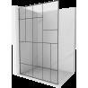 Mexen Kioto L sprchová zástena Walk-in 70 x 200 cm, čierny vzor, chróm - 800-070-103-01-78