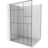 Mexen Kioto L sprchová stena Walk-in 100 x 200 cm, čierny vzor, chróm - 800-100-103-01-78
