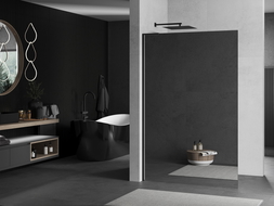 Mexen Kioto L sprchová stena Walk-in 100 x 200 cm, zrkadlo, čierna - 800-100-103-70-50