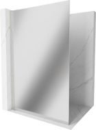 Mexen Kioto L sprchová zástena Walk-in 100 x 200 cm, zrkadlo, kartáčovaný nikel - 800-100-103-97-50