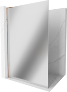 Mexen Kioto L sprchová zástena Walk-in 100 x 200 cm, zrkadlo, ružové zlato - 800-100-103-60-50