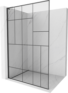 Mexen Kioto L sprchová stěna Walk-in 120 x 200 cm, černý vzor, černá - 800-120-103-70-78