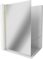 Mexen Kioto L sprchová stena Walk-in 70 x 200 cm, zrkadlo, zlatá - 800-070-103-50-50