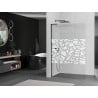 Mexen Kioto L sprchová stena Walk-in 80 x 200 cm, biely vzor, čierna - 800-080-103-70-85