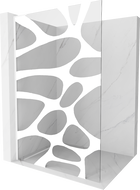 Mexen Kioto L sprchová stena Walk-in 70 x 200 cm, biely vzor, biela - 800-070-103-20-97