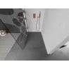 Mexen Kioto L priečka do sprchy Walk-in 100 x 200 cm, biely vzor, ružové zlato - 800-100-103-60-97