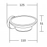 Mexen Tiber mydelnička, chróm - 7050539-00