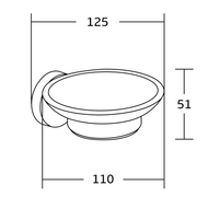Mexen Tiber mydelnička, chróm - 7050539-00