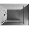 Mexen Kioto sprchová stena Walk-in 120 x 200 cm, transparentná/mat 8 mm, gun metal - 800-120-101-95-35