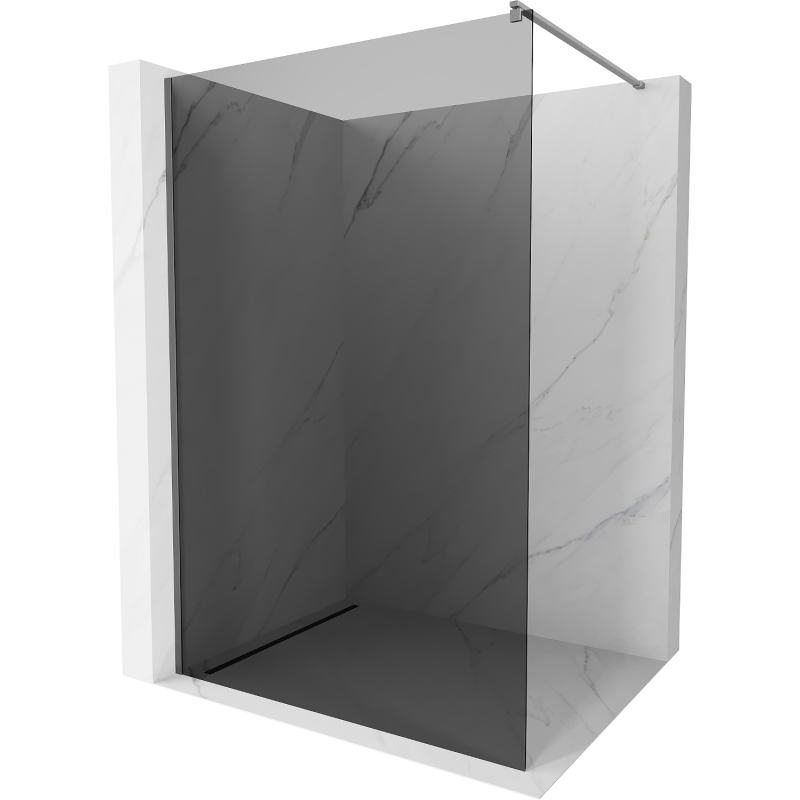 Mexen Kioto sprchová stena Walk-in 80 x 200 cm, grafit 8 mm, gun metal - 800-080-101-95-40