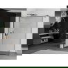 Mexen Kioto sprchová stěna Walk-in 70 x 200 cm, černý vzor 8 mm, gun metal - 800-070-101-95-70