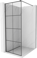 Mexen Kioto sprchová stena Walk-in 90 x 200 cm, čierny vzor 8 mm, gun metal - 800-090-101-95-77