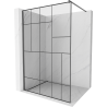 Mexen Kioto sprchová stena Walk-in 130 x 200 cm, čierny vzor 8 mm, gun metal - 800-130-101-95-78