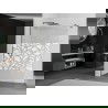 Mexen Kioto sprchová zástěna Walk-in 140 x 200 cm, bílý vzor 8 mm, gun metal - 800-140-101-95-85