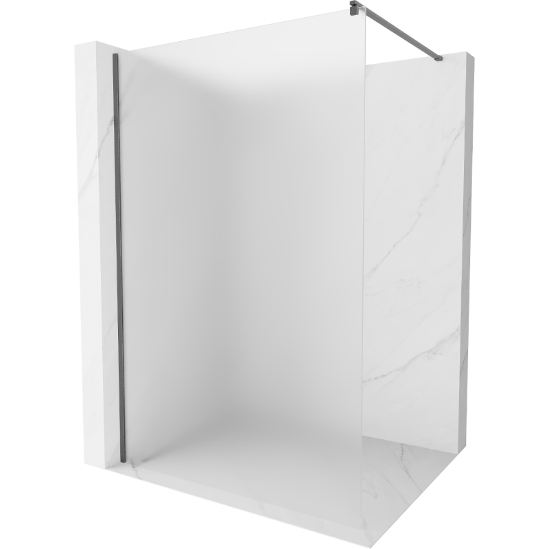 Mexen Kioto sprchová stena Walk-in 90 x 200 cm, matné sklo 8 mm, gun gray brúsený - 800-090-101-66-30