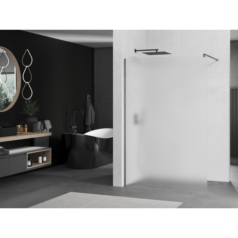 Mexen Kioto sprchová stena Walk-in 120 x 200 cm, námraza 8 mm, zbraň šedá kartáčovaná - 800-120-101-66-30