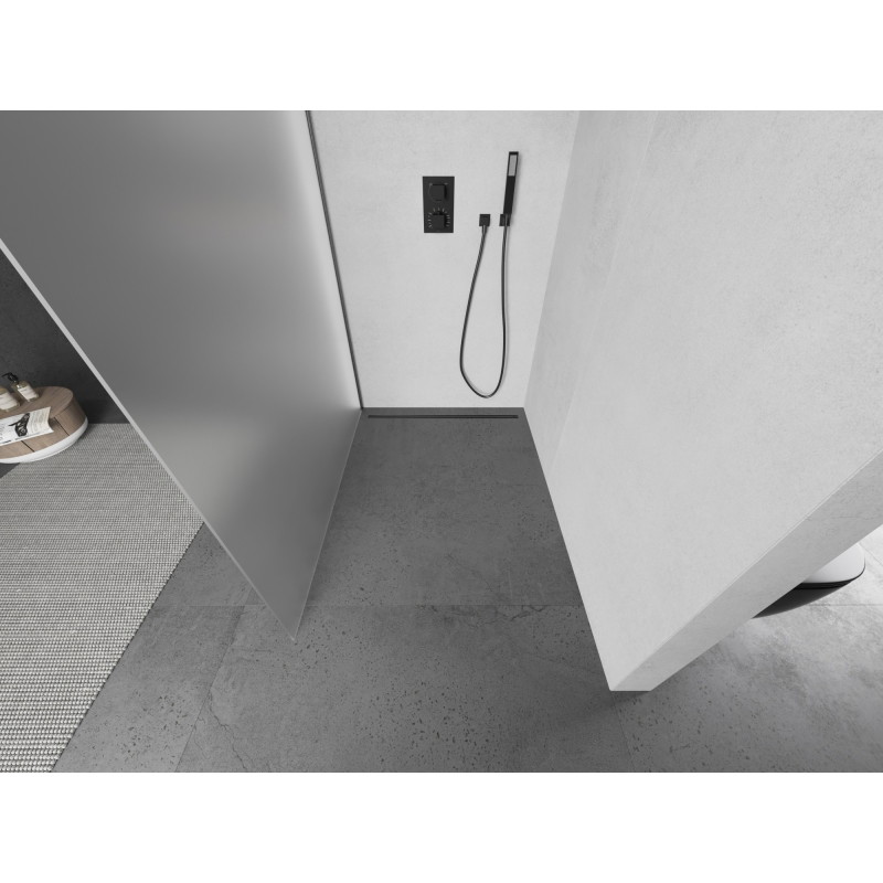 Mexen Kioto sprchová stena Walk-in 120 x 200 cm, námraza 8 mm, zbraň šedá kartáčovaná - 800-120-101-66-30